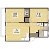 新涯マンションＢ 2LDKの間取り