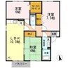 セジュール渡邊B棟 3LDKの間取り