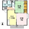 フォレスト伊勢丘　Ａ棟 2DKの間取り