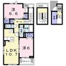エクイティⅡ 2LDKの間取り