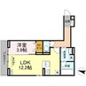 D-ROOM東手城 1LDKの間取り