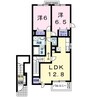エトワールＤ 2LDKの間取り