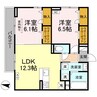ラフィーネ南蔵王 2LDKの間取り