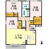 グランドール南手城 3LDKの間取り