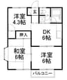 コーポ松岡E 3DKの間取り