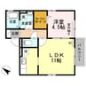 ウィルモア南手城 1LDKの間取り