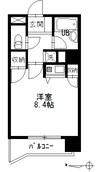 メゾンアルカディア西深津 1Rの間取り