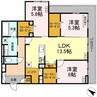ボン･メゾン東福山 3LDKの間取り