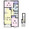 オルトシアＡ 2LDKの間取り