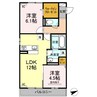 D-ROOM LIFE 2LDKの間取り