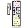 エルシャーレＢ 1LDKの間取り
