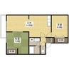 エスポワール曙B 2LDKの間取り