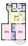 ブランドールアビテⅭ 2DKの間取り