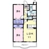 アメニティ三恵 2LDKの間取り