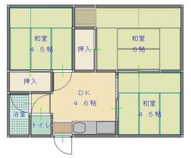 間取り図 駅家コーポ