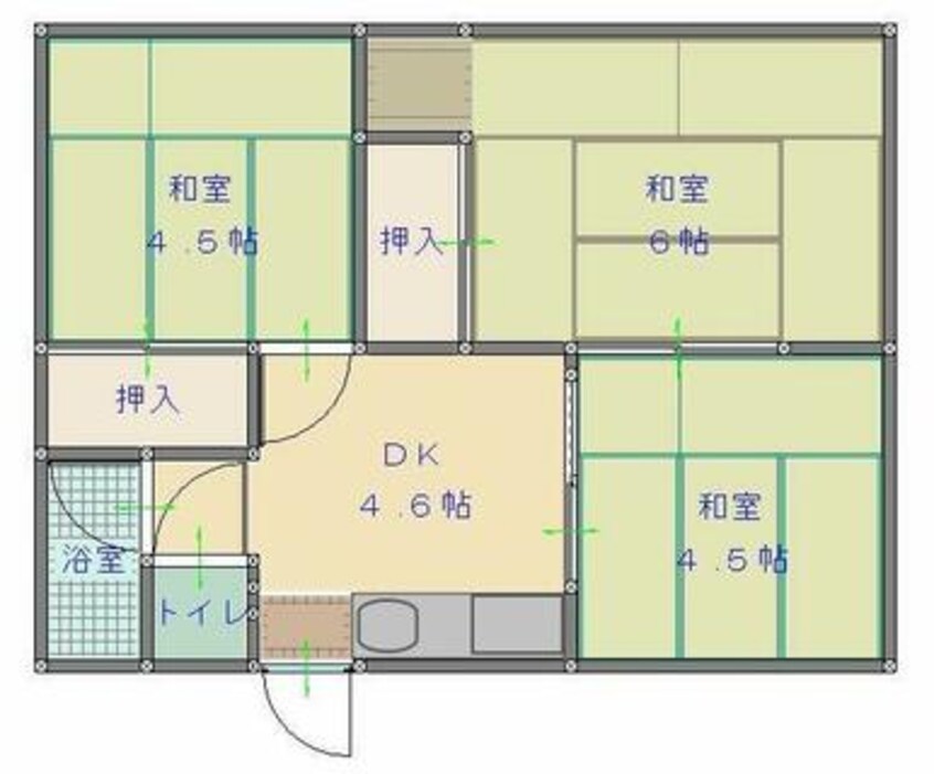 間取図 駅家コーポ
