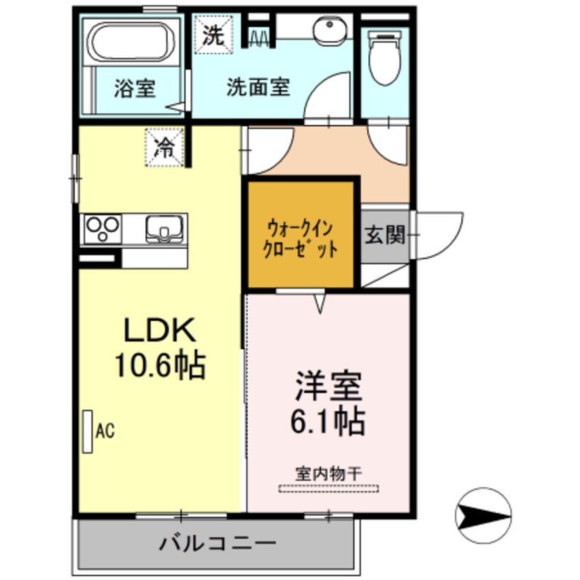 間取図 Ｄ-ｒｏｏｍプエルト