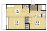新涯マンション　A棟 2DKの間取り