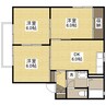 セレーノミユキⅠ 3DKの間取り