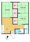 津崎アパートB 3DKの間取り