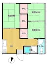 津崎アパートB 3DKの間取り