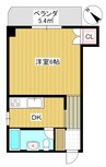 マンション木乃新 1Kの間取り
