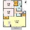 クニーズコート　Ｅ棟 2LDKの間取り