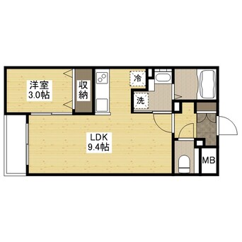 間取図 月光東福山駅前