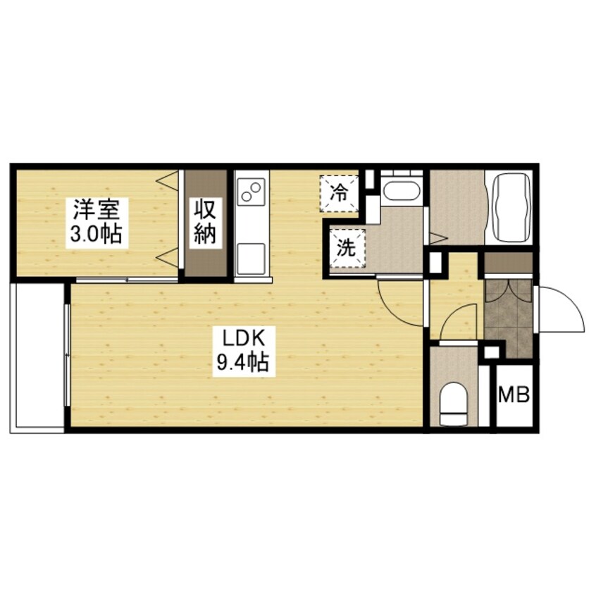 間取図 月光東福山駅前