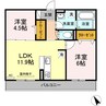 暁雲 2LDKの間取り