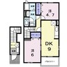 ヴィラ・ユニゾンＡ 2DKの間取り