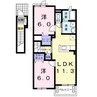 メープルハウス　Ａ 2LDKの間取り
