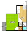 メゾン本町 1Kの間取り