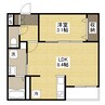 月光福山東壱番館 1LDKの間取り