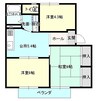 コーポ藤井Ａ棟 3DKの間取り