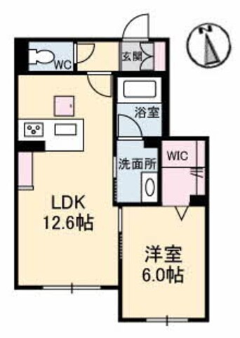 間取図 クオン新涯