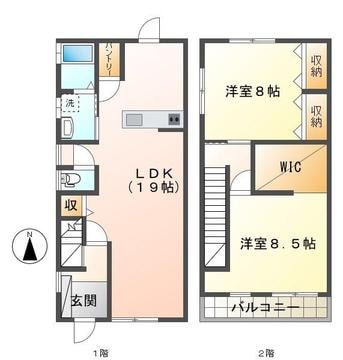 間取り図 メゾネット清水