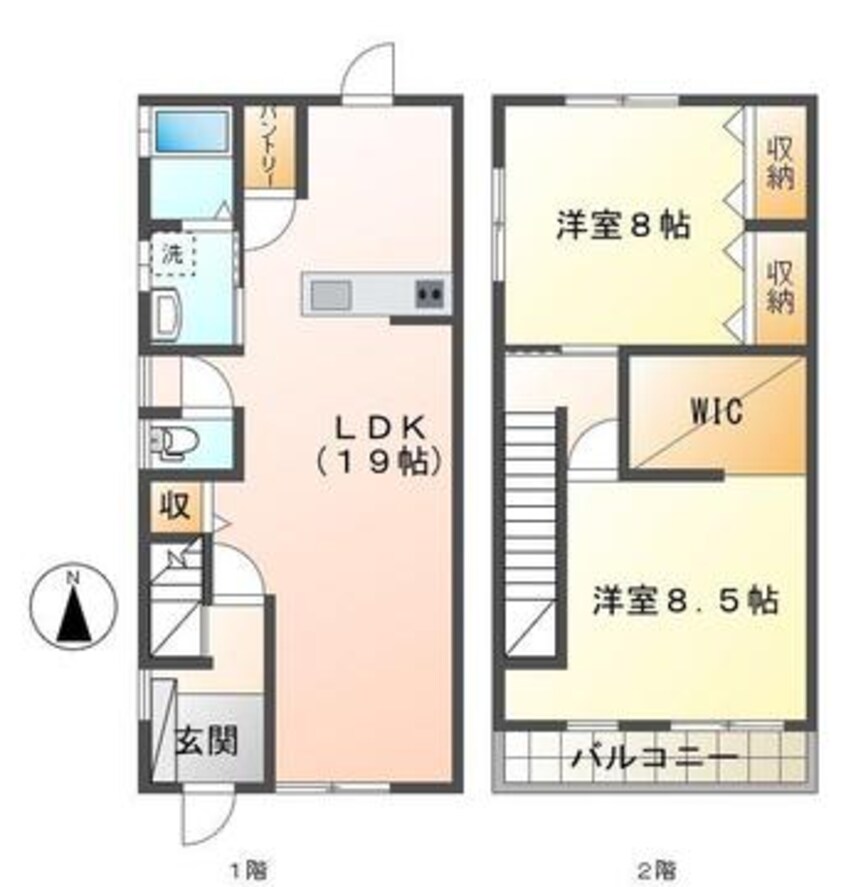 間取図 メゾネット清水