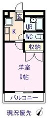 プルミエ 1Kの間取り