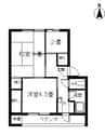 奥野アパートＢ 3Kの間取り
