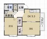 コーポサンフラワー 2Kの間取り