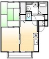 パレス曙 2DKの間取り