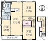 クレセオC棟 3LDKの間取り