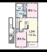 今津町アパート 2LDKの間取り
