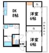 アルファーレ3 2DKの間取り