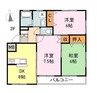 佐藤コーポ 3DKの間取り
