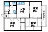 ストークハイツ　Ａ 3DKの間取り