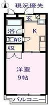 Yマンション 1Kの間取り