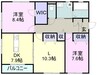 夢番地燦番館 3DKの間取り