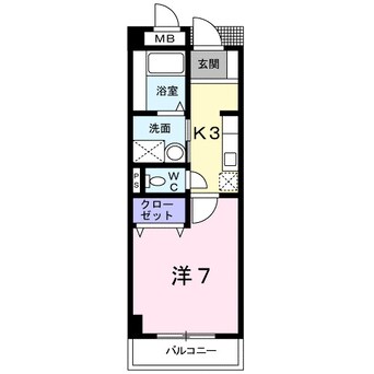 間取図 メルヴェイュ・ロジュマン